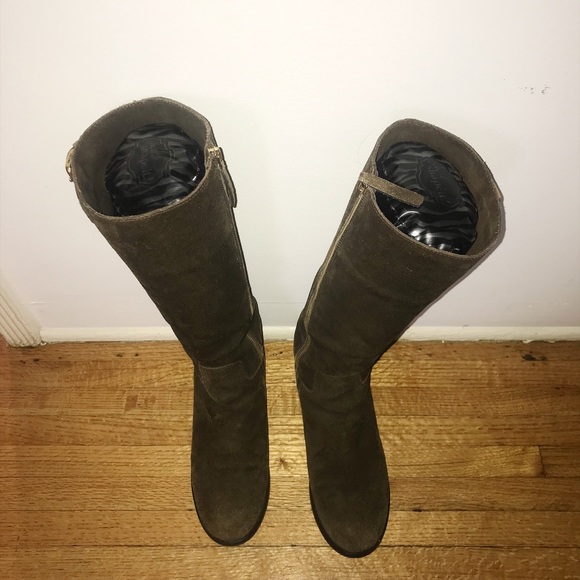 Brown Suede Prada Riding Boot - Picture 4 of 7